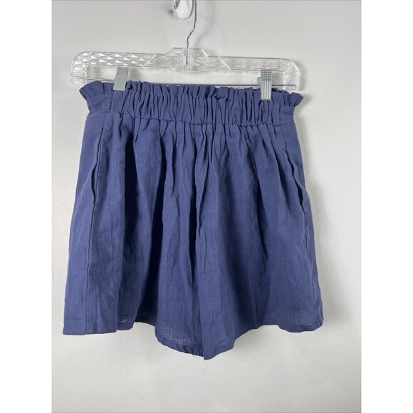 Navy Shorts Women High Waisted  Size Small - Picture 2 of 4